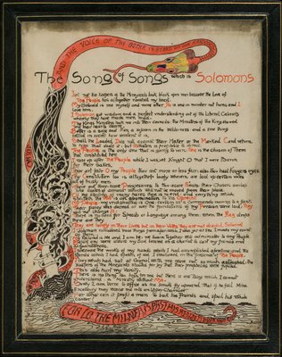 Le Cantique des Cantiques qui est celui de Salomon 8 septembre 1907 plume et encre et wc sur papier